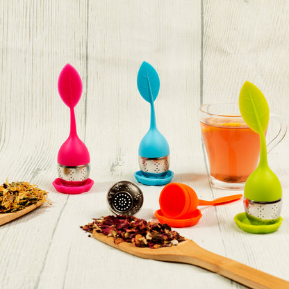 Silicone and Stainless-Steel Tea Leaf Strainer